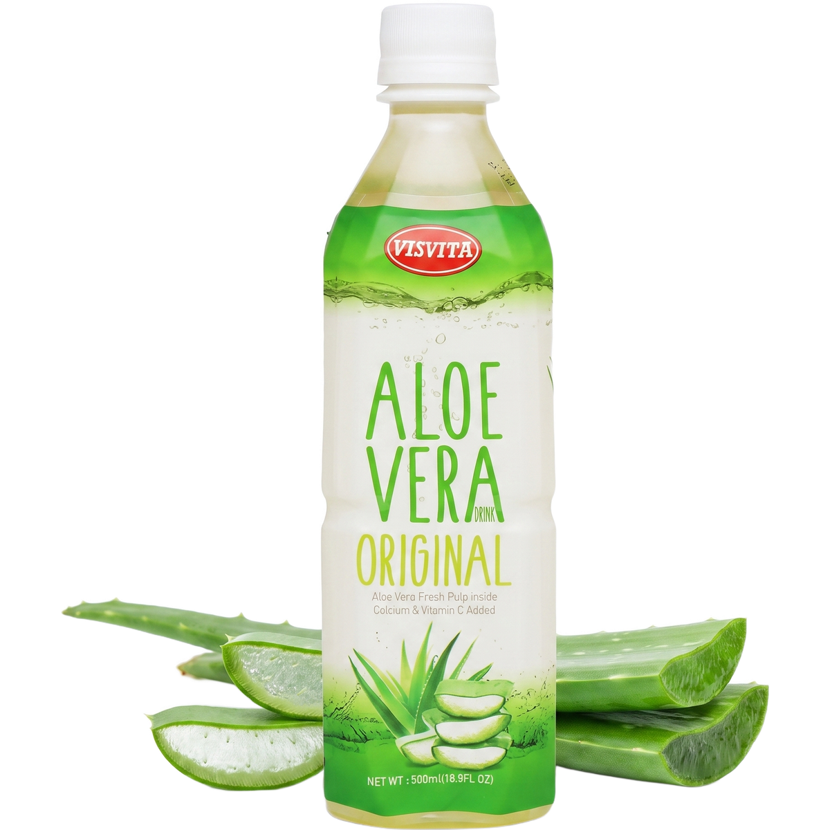 VISVITA Aloe Vera Original with fresh aloe leaves