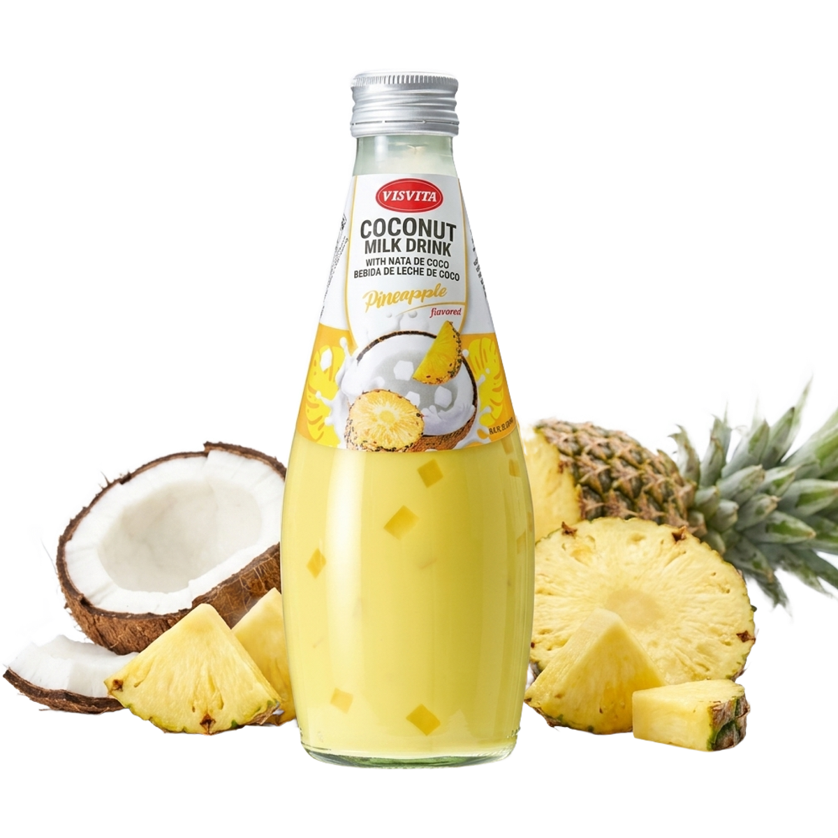 VISVITA Coconut Milk Pineapple with fresh pineapple and coconut