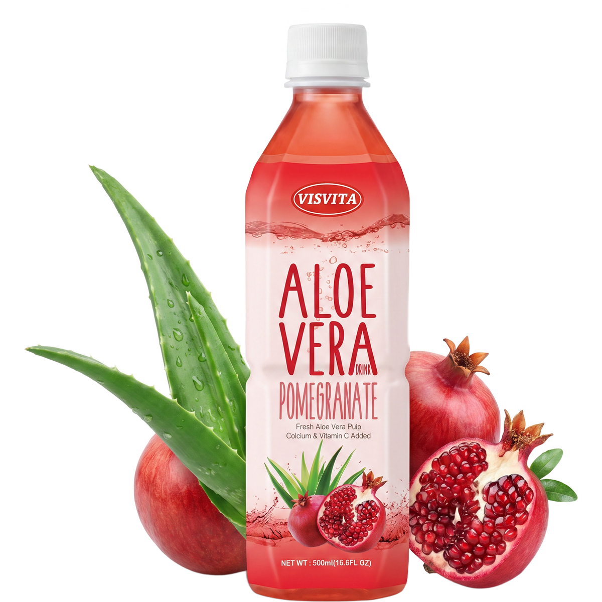 VISVITA Aloe Vera Pomegranate with fresh pomegranate