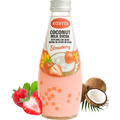 VISVITA Coconut Milk Strawberry with fresh strawberries and coconut