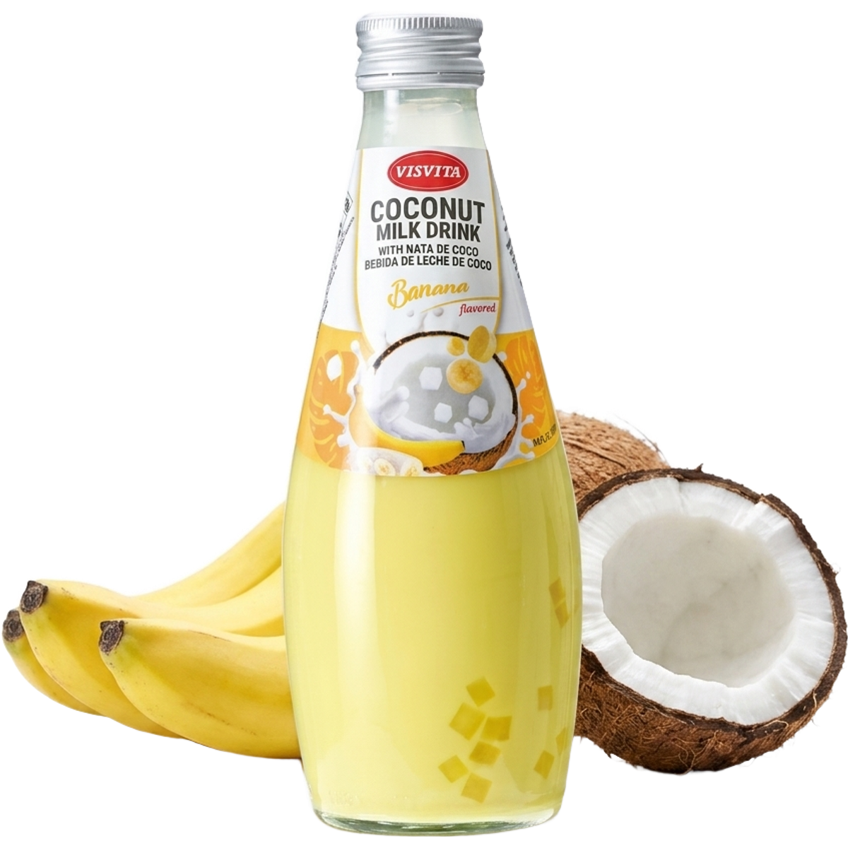 VISVITA Coconut Milk Banana with fresh banana and coconut